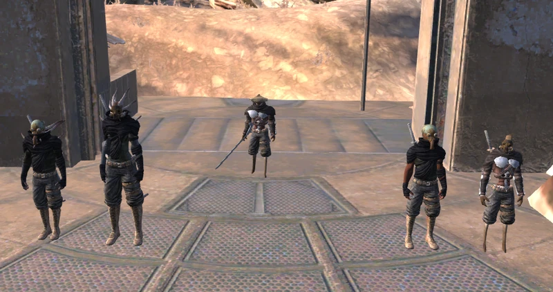 Mongrel's gate guards. Their job is one that will never be finished